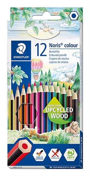 Staedtler Kleurpotlood Noris Upcycled Wood set (12)